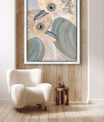 'Whispering Wishes' Kookaburra Stretched Canvas Print