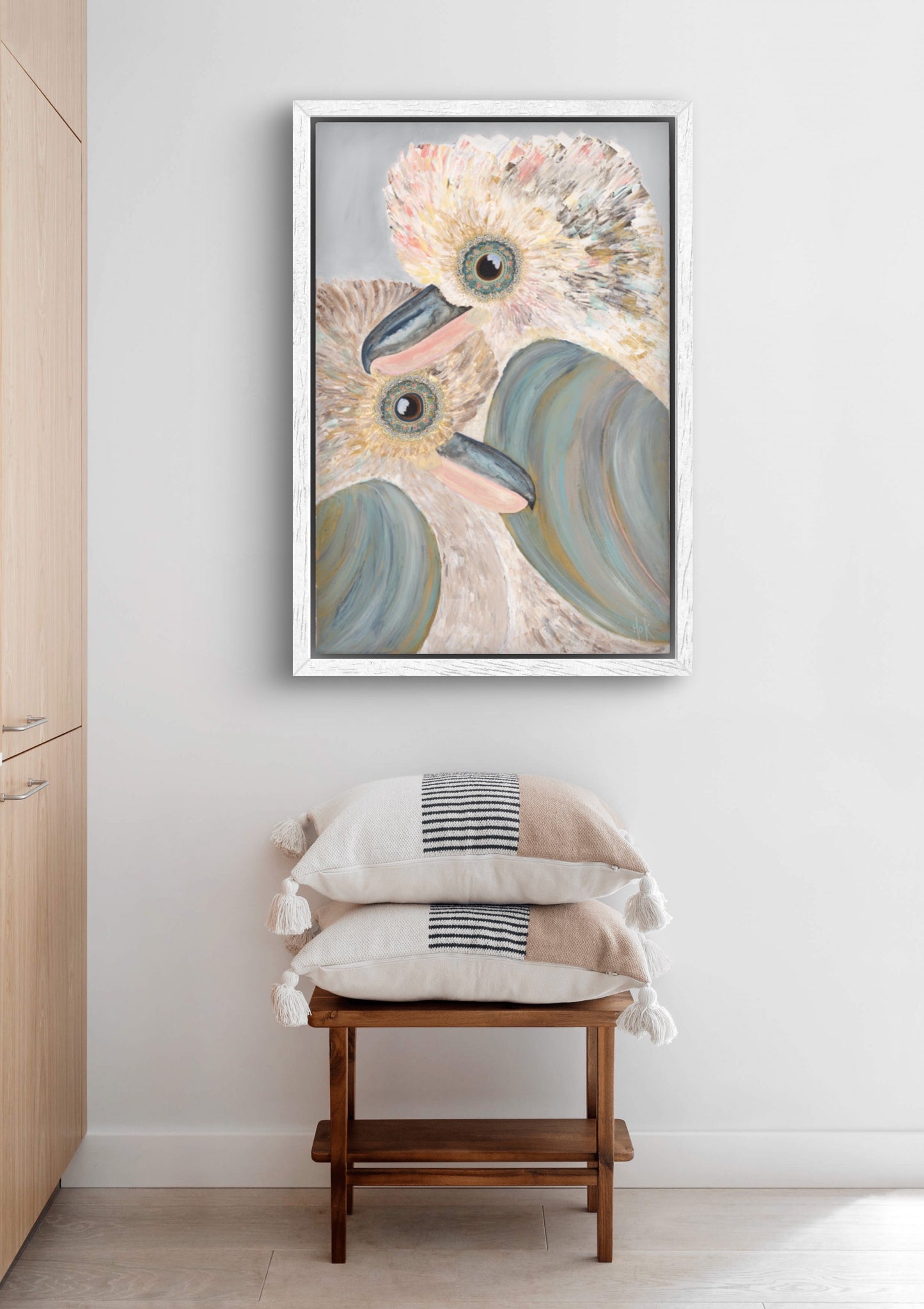 'Whispering Wishes' Kookaburra Stretched Canvas Print